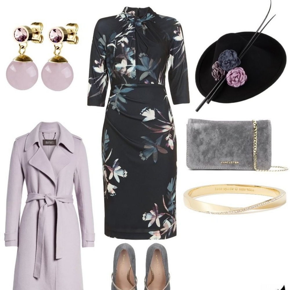 Badgley Mischka Double Face Wool Wrap Coat - Picture 5 of 8